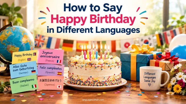 Happy Birthday in Different Languages