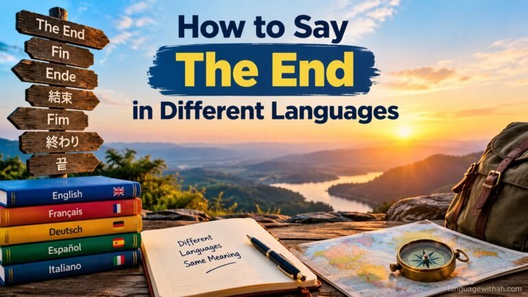 How to Say The End in Different Languages