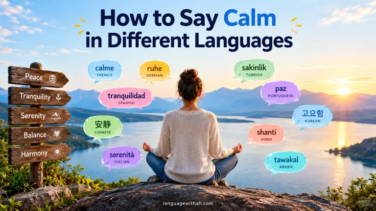 Calm in Different Languages