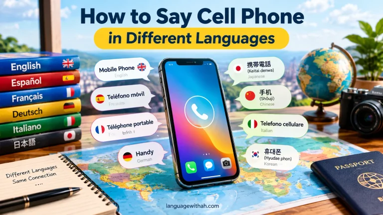 Cell Phone in Different Languages